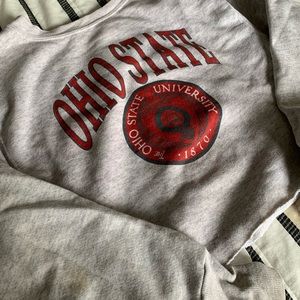 Ohio state vintage cropped crew neck sweatshirts